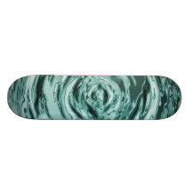 Water Ripple Teal Skateboard