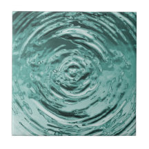 Water Ripple Teal Tile