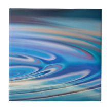 Water Ripples turquoise Abstract multicolor Ceramic Tiles