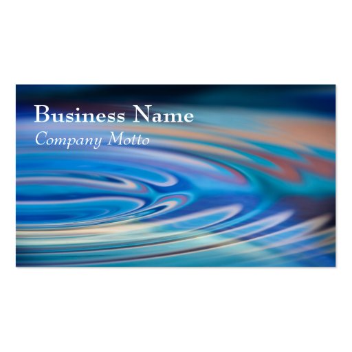 Water Ripples turquoise Generic multicolor Business Card (front side)