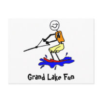 Water Skiing at Grand Lake Postcard by UpNorthFun Water Skiing at Grand Lake Postcard