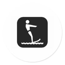 Water Skiing (Blk) stickers