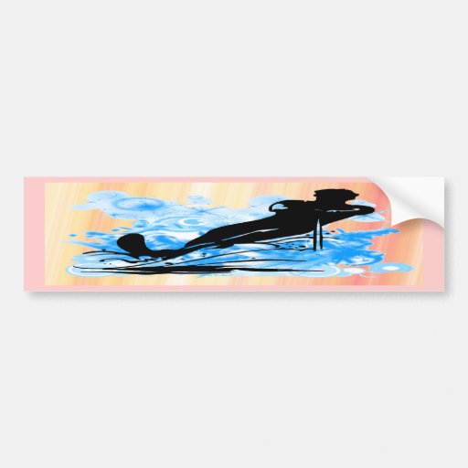 Water Skiing Bumper Sticker Zazzle