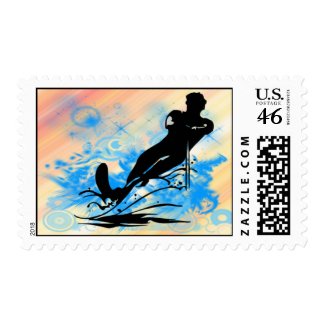 Water Skiing Postage stamp