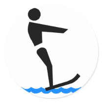 Water Skiing stickers by TeeZazzle Water Skiing stickers