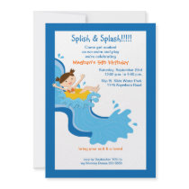 Water Slide Birthday Invitation