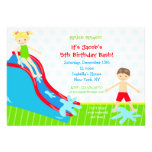 Water slide Waterslide Birthday Invitations