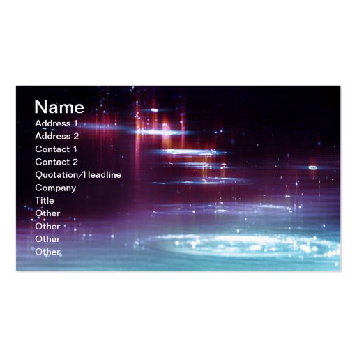 water_sparkle-wide business cards (front side)