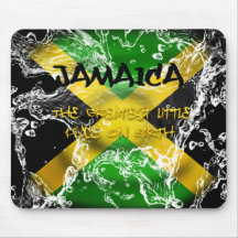 Water  Splashed Jamaica Flag Mousepad