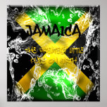 Water splashed Jamaica Poster  Print