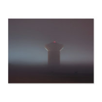 Water Tower in the Fog postcard