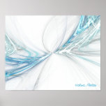 Water Wave Abstract Art Room Accent Signed by A... Poster