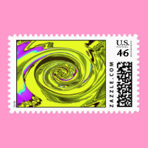 water wave xavier yellow postage
