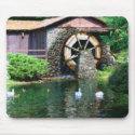 Water Wheel Pond Seurat Painting Mousepad