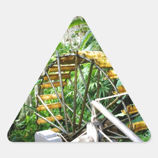 Water Wheel Triangle Sticker