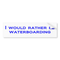 waterboarding3 bumper stickers