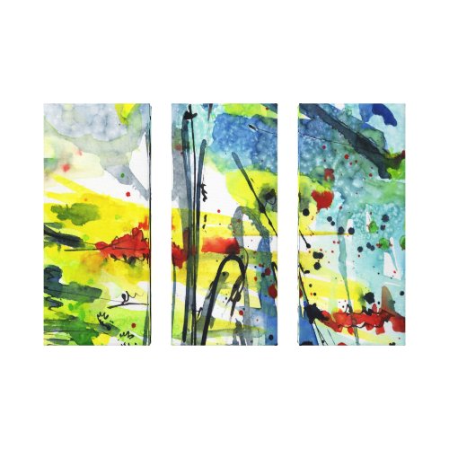 Watercolor Abstract Modern Designs Canvas Ginette wrappedcanvas