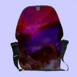 Watercolor Abstract Pink Sunset messenger bags