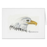 Watercolor American Eagle Head Note Card cards