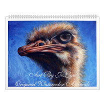 Watercolor Animals Calendar by artbyjolyn Watercolor Animals Calendar