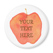 Watercolor Apple magnets