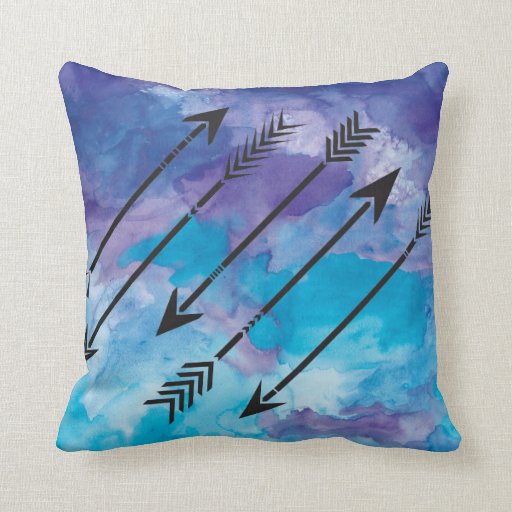 Watercolor Arrows Pillow Design Zazzle