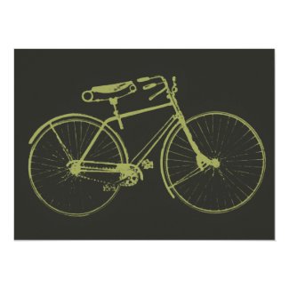 Watercolor Bicycle 5.5x7.5 Paper Invitation Card