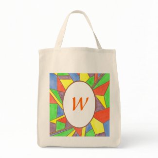 Watercolor, Bridesmaid monogram tote bags bag