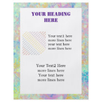 Watercolor Bubbles custom Personalized Flyer