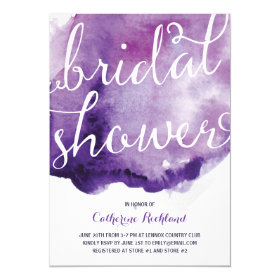 Watercolor Calligraphy | Bridal Shower 5x7 Paper Invitation Card