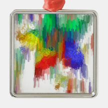 Watercolor Canvas Christmas Ornaments