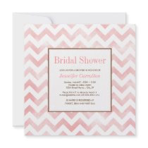 Watercolor Chevron Bridal Shower Invitation