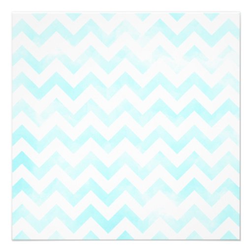 Watercolor Chevron Bridal Shower Invitation (blue)