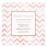 Watercolor Chevron Bridal Shower Invitation (pink)