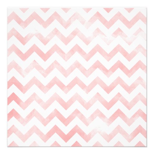 Watercolor Chevron Bridal Shower Invitation (pink)
