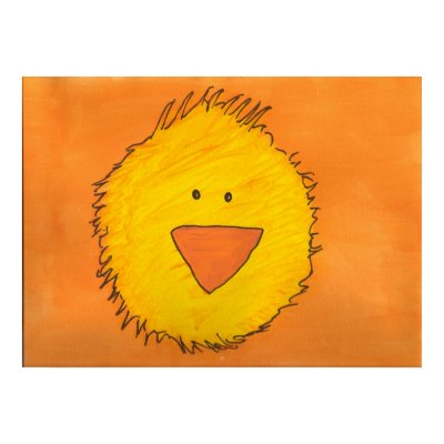 Watercolor Chick Poster by sarahwolf2