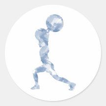 Watercolor Clean & Jerk in Blue Stickers