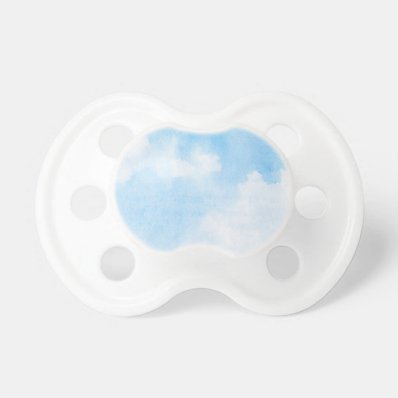 Watercolor clouds and sky background BooginHead pacifier
