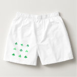 Watercolor clover leaves boxers