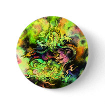 Watercolor Dragon Button #3