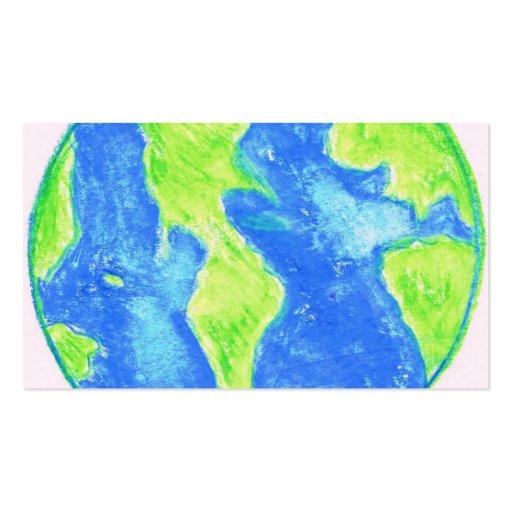 WATERCOLOR EARTH BUSINESS CARD (front side)