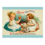 Watercolor Eggs Easter Greetings Post Card
