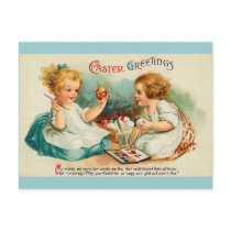 Watercolor Eggs Easter Greetings postcards