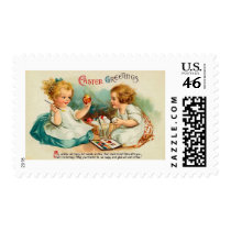 Watercolor Eggs Easter Greetings Stamps