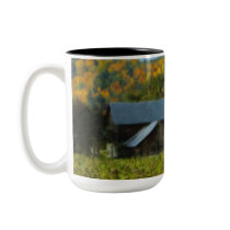 Watercolor Farmhouse Mug by PaintedPhotography Watercolor Farmhouse Mug