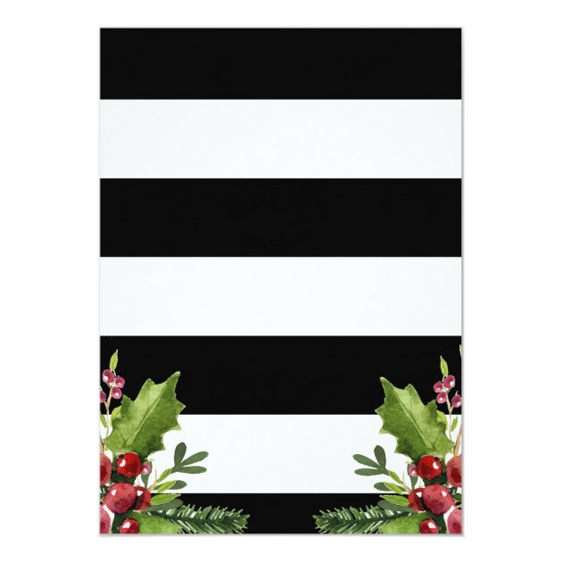 Watercolor Floral Christmas Bridal Shower Card