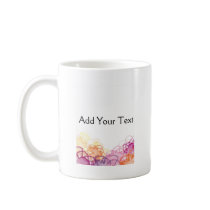 Watercolor Floral in Pink, Purple, and Orange Coffee Mugs