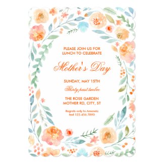 Watercolor Floral Mother's Day Invitation