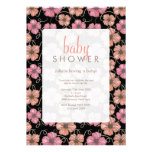 Watercolor Floral Pattern Baby Shower Invite invitations