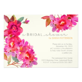 Watercolor Floral Shower Announcements